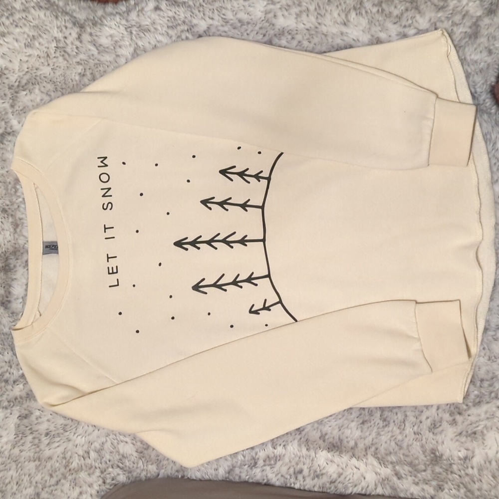 Independent Trading Company Lightweight Sweatshirt in Cream Size M